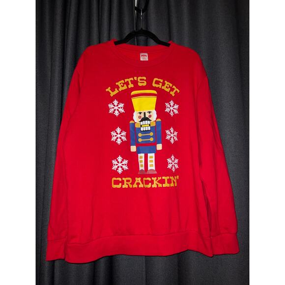 Ugly Christmas Sweater Xmas Sweatshirt Crewneck Size Large - Picture 1 of 3